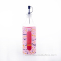 Home affordable pink marble plastic glass oil bottle